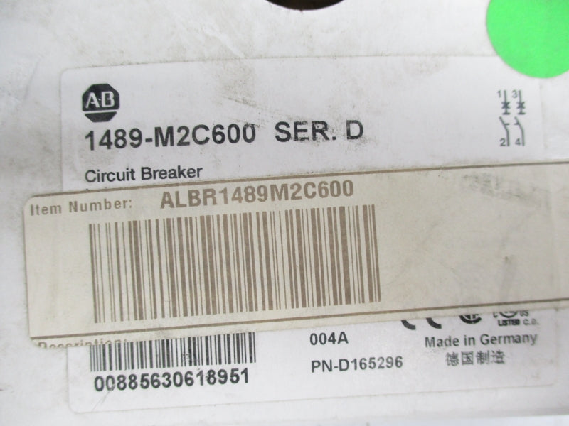 ALLEN BRADLEY 1489-M2C600 SER. D 400V NSMP