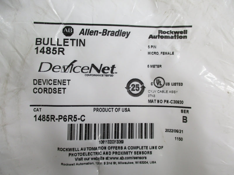 ALLEN BRADLEY 1485R-P6R5-C SER. B 250V 4A NSMP