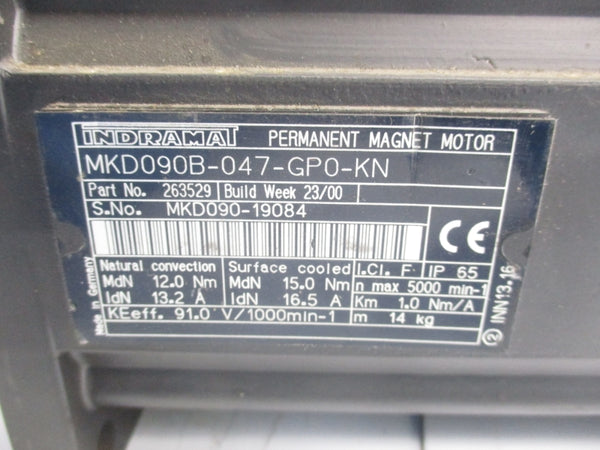 INDRAMAT MKD090B-047-GP0-KN 91V 13.3A UNMP