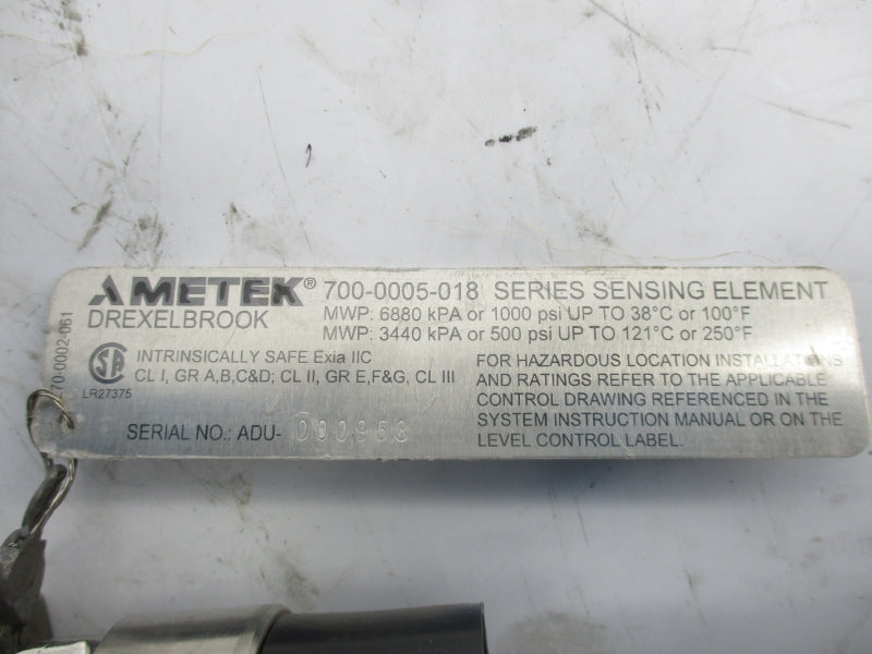 AMTEK 700-0005-018 1000PSI NSNP
