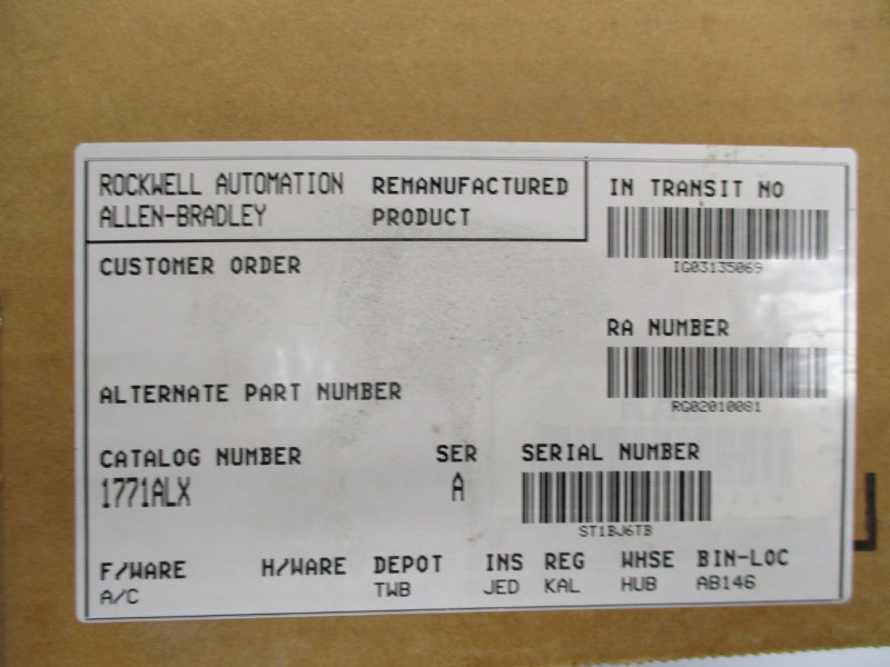 ALLEN BRADLEY 1771-ALX SER A F/W C REV M01 5VDC 1.5A REMAN