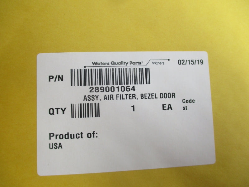 WATERS QUALITY PARTS 289001064 NSMP