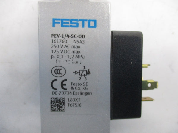 FESTO PEV-1/4-SC-OD 161760 250VAC NSNP