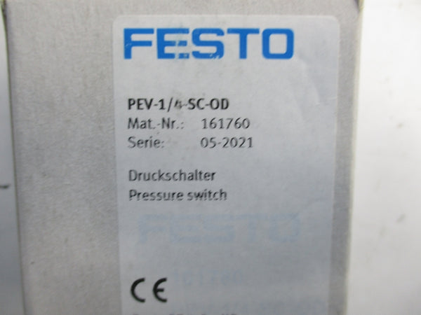 FESTO PEV-1/4-SC-OD 161760 250VAC NSNP