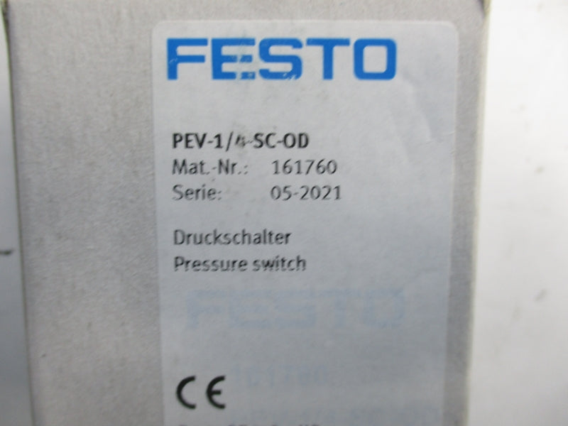 FESTO PEV-1/4-SC-OD 161760 250VAC NSNP