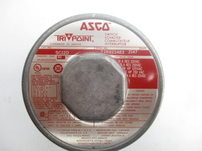 ASCO SC12D 250VAC NSMP