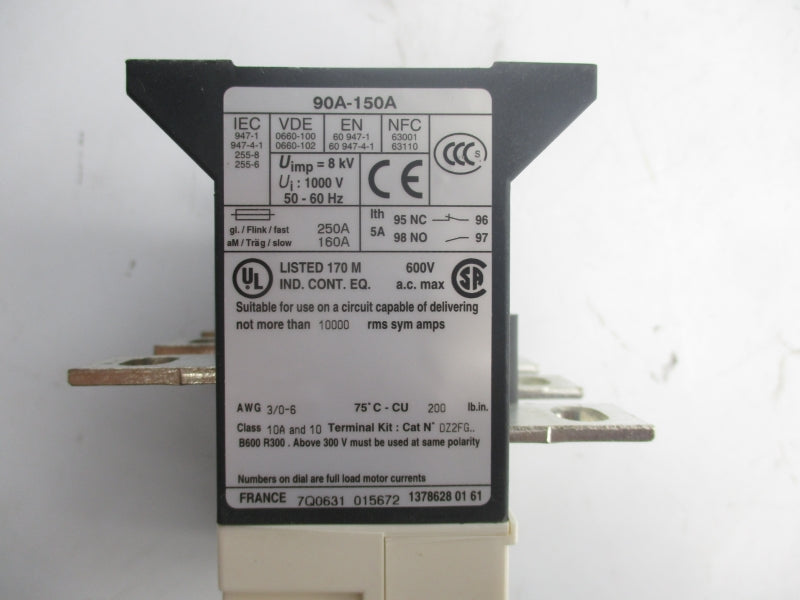 TELEMECANIQUE LR9F5369 600VAC 90-150A NSMP