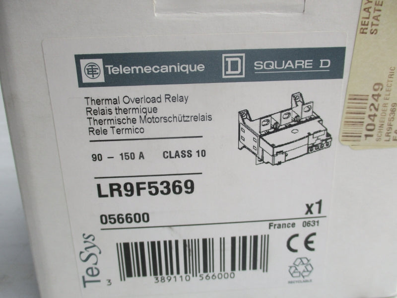 TELEMECANIQUE LR9F5369 600VAC 90-150A NSMP