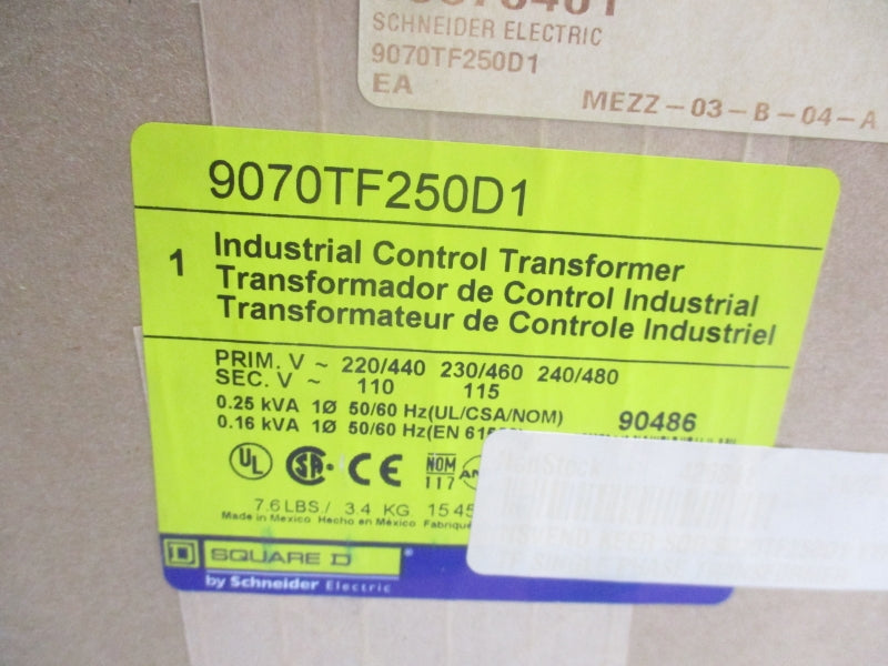 SQUARE D 9070TF250D1 240/480V NSMP