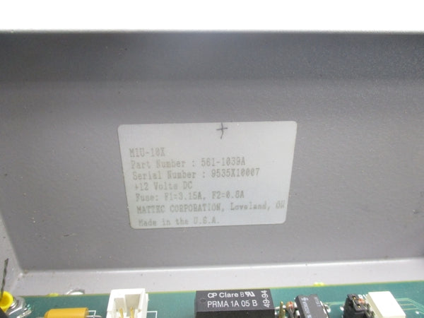 MATTEC 561-1039A 12VDC 3.15A UNMP