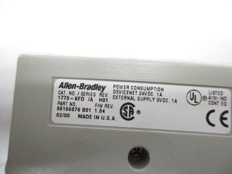 ALLEN BRADLEY 1770-KFD SER. A F/W. B01 REV. H01 24VDC 1A NSMP