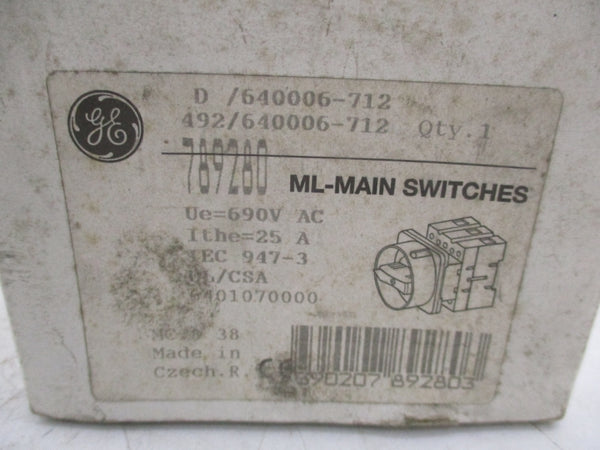 GENERAL ELECTRIC 789280 690VAC 25A NSMP