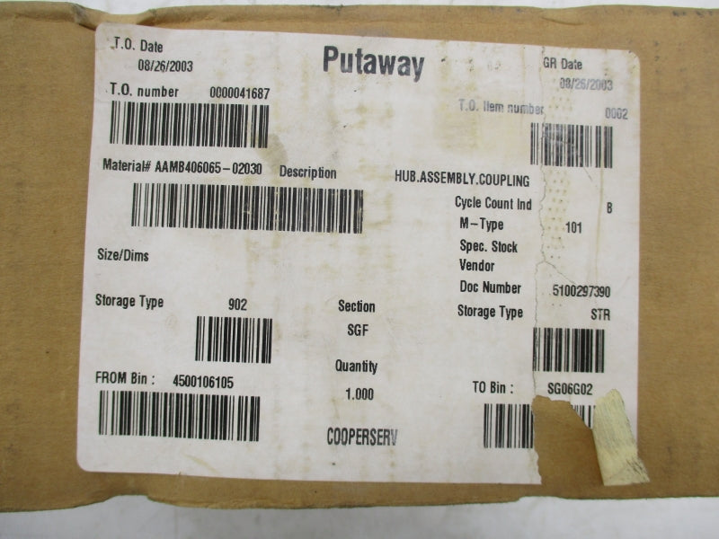 HUB ASSMEBLY AAMB406065-02030 NSMP