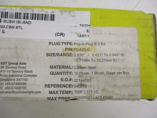 CURTISS WRIGHT P2-620-C 6000PSI (PKG OF 10) NSMP