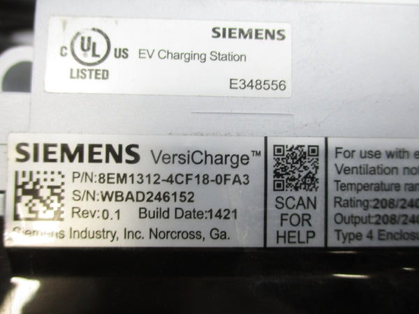 SIEMENS 8EM1312-4CF18-0FA3 208/240V 40A REV. 0.1 (AS PICTURED) UNMP