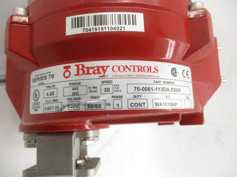 BRAY 70-0061-113DA-536/K 120V (AS PICTURED) NSNP