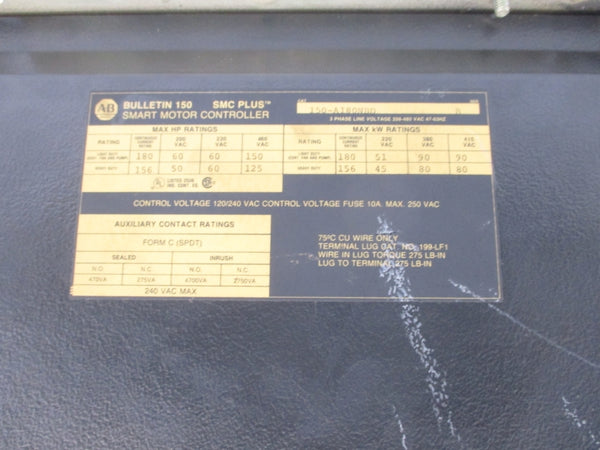 ALLEN BRADLEY 150-A180NBD SER. B 208-480V UNMP