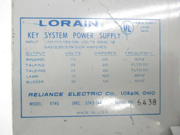 LORAIN RT4G 5743-044 129V 2.09A NSNP