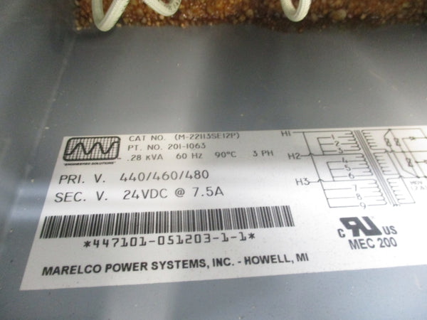 MARCELO POWER SYSTEMS 201-1063 M-22H3SE12P 480V 7.5A NSNP
