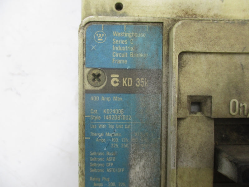 WESTINGHOUSE KD2400F SER. C 400A (AS IS) UNMP