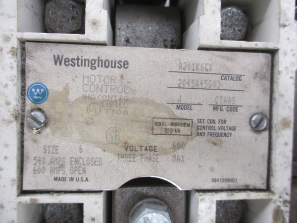 WESTINGHOUSE A201K6CX 220V 600A NSNP