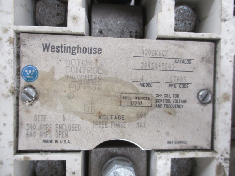 WESTINGHOUSE A201K6CX 220V 600A NSNP