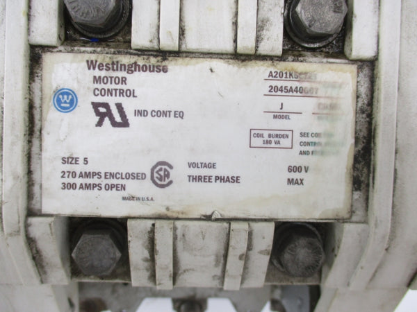 WESTINGHOUSE A201K5CXZ1 180V 300A (AS PICTURED) UNMP