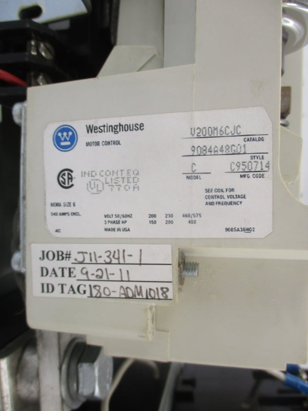 WESTINGHOUSE V200M6CJC 110/120V 540A NSNP