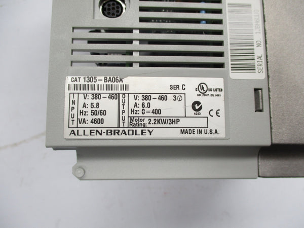 ALLEN BRADLEY 1305-BA06A SER. C 460V 6A (AS IS) UNMP