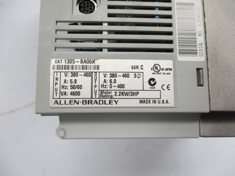 ALLEN BRADLEY 1305-BA06A SER. C 460V 6A (AS IS) UNMP