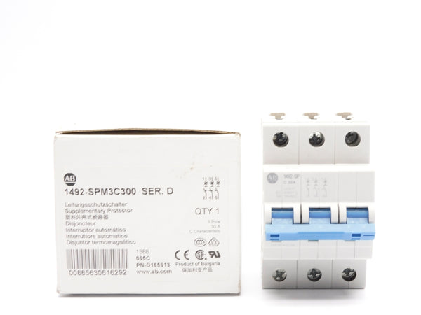 ALLEN BRADLEY 1492-SPM3C300 SER. D 277VAC 30A NSMP