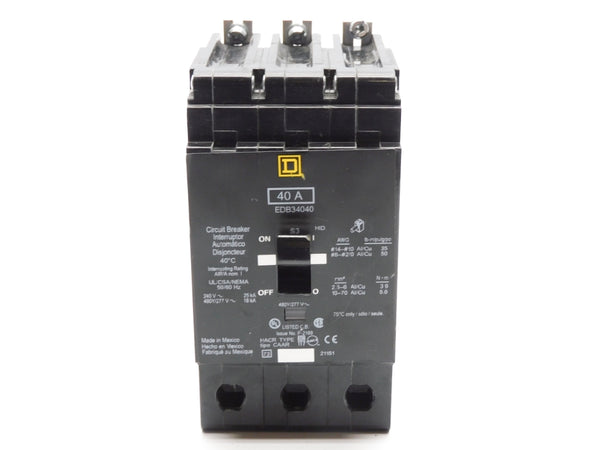 SQUARE D EDB34040 277V 40A NSNP
