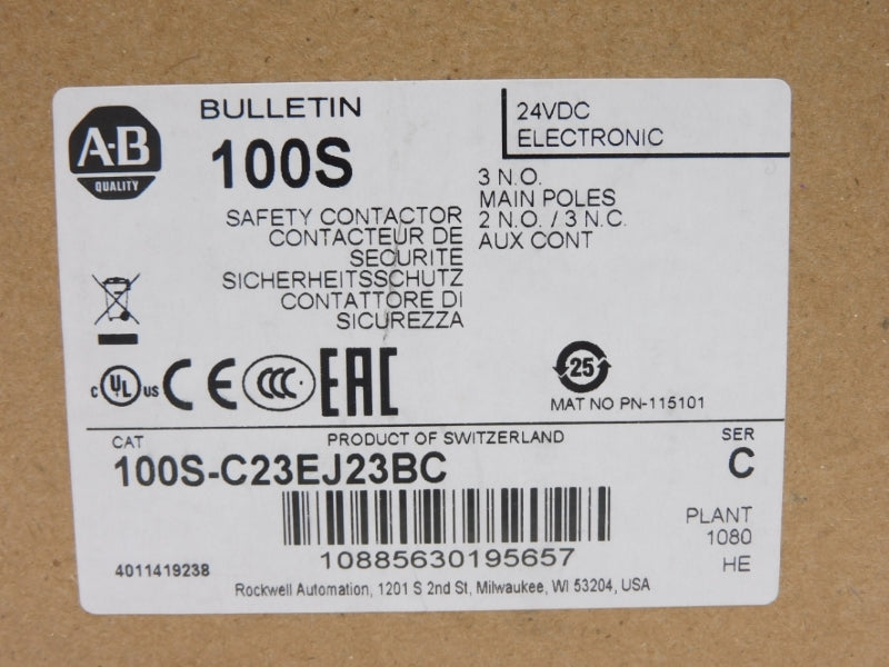 ALLEN BRADLEY 100S-C23EJ23BC SER. C 24VDC 32A (BR/WH) NSMP