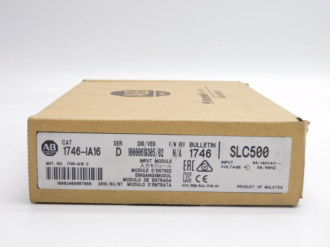 ALLEN BRADLEY 1746-IA16 SER. D 85-132VAC NSMP