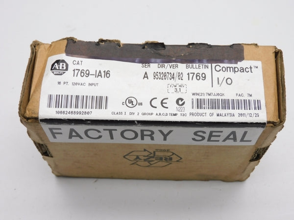 ALLEN BRADLEY 1769-IA16 SER. A 120VAC F/W 3.1 DATE: 2011 NSFS