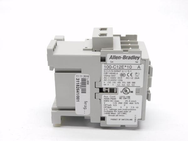 ALLEN BRADLEY 100-C12EJ10 SER. A 24VDC 32A (BR/WH) NSMP