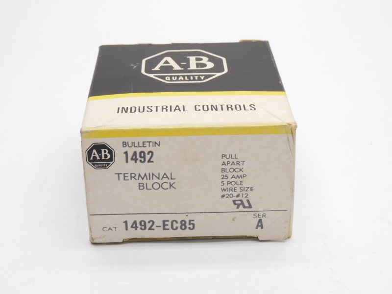 ALLEN BRADLEY 1492-EC85 SER. A 600VAC 25A (BK/YL) NSMP