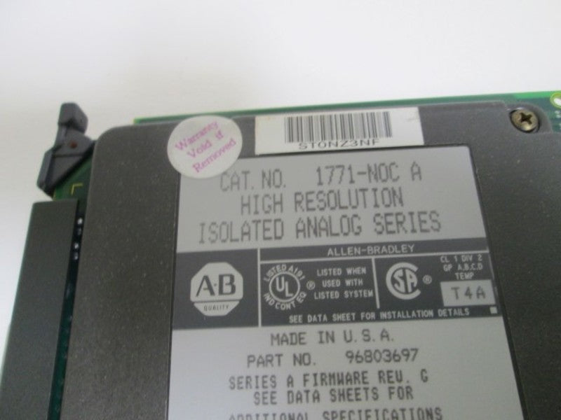 ALLEN BRADLEY 1771-NOC SER. A F/W G ANALOG MODULE  UNMP