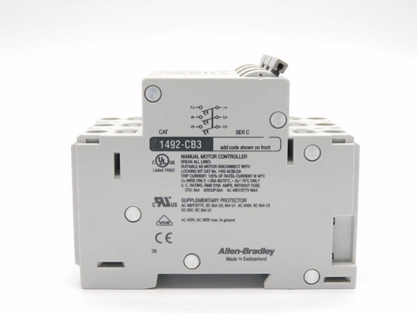 ALLEN BRADLEY 1492-CB3H250 SER. C 277VAC 25A NSMP
