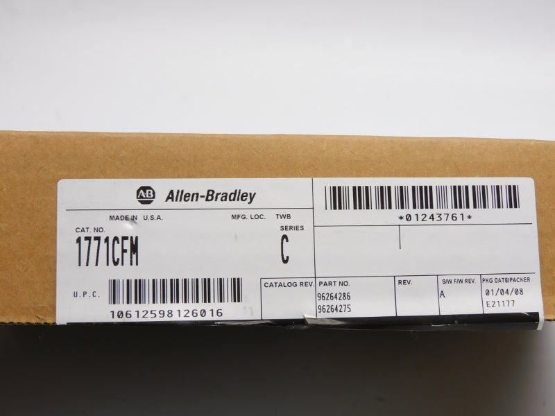 ALLEN BRADLEY 1771-CFM SER. C 5-30VDC 0.8A F/W A NUPI