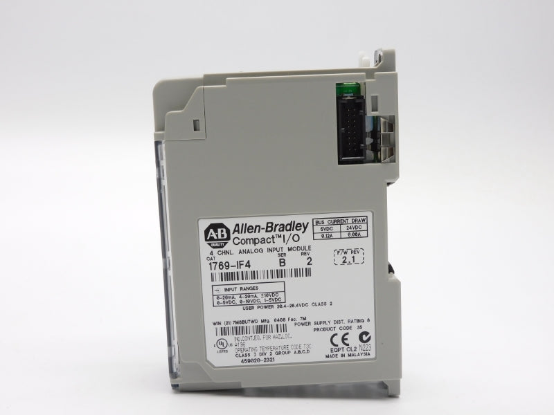 ALLEN BRADLEY 1769-IF4 SER. B F/W 2.1 24VDC NSMP