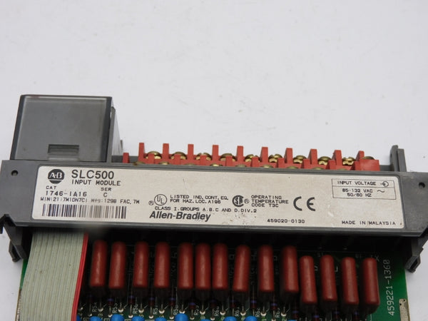 ALLEN BRADLEY 1746-IA16 SER. C 85-132VAC (NO DOOR) UNMP