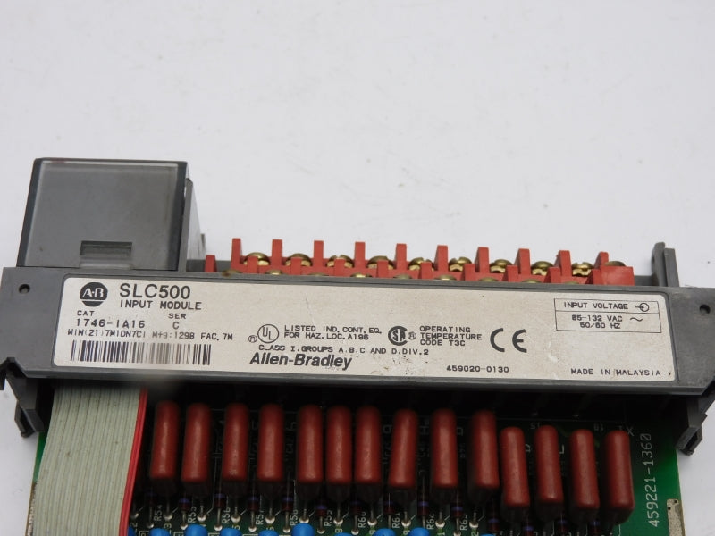 ALLEN BRADLEY 1746-IA16 SER. C 85-132VAC (NO DOOR) UNMP