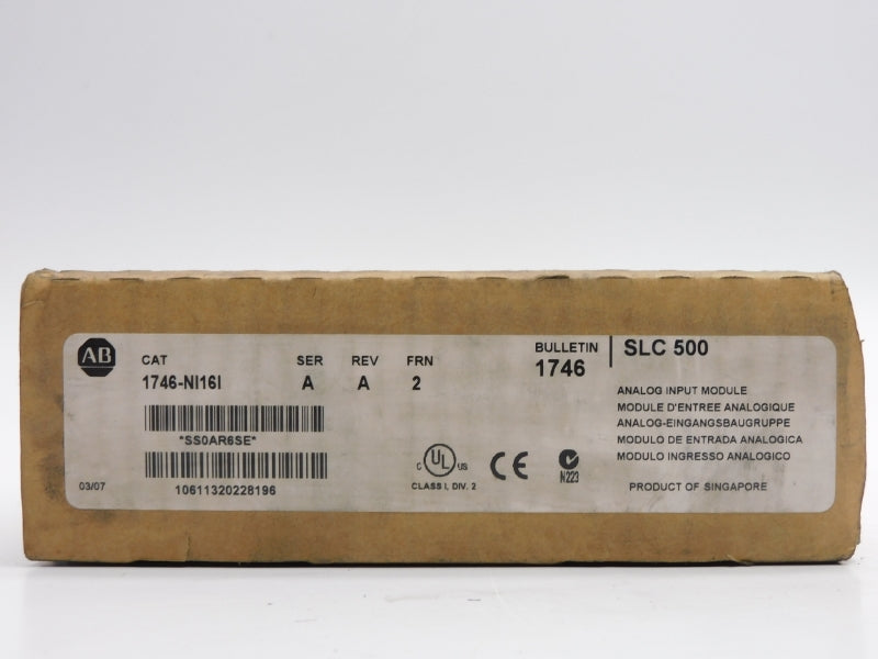 ALLEN BRADLEY 1746-NI16I SER. A F/W 2 NSMP