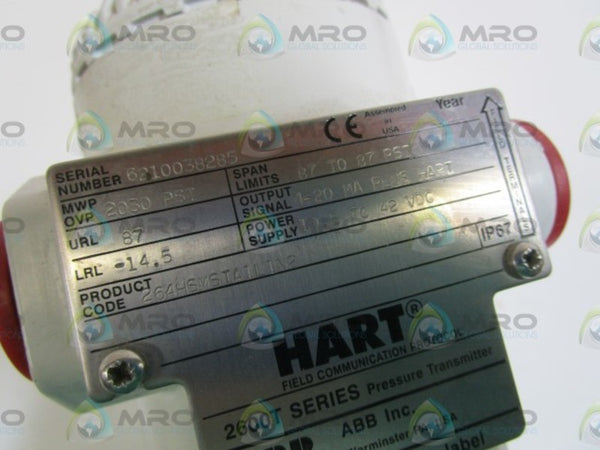 ABB PRESSURE TRANSMITTER 264HSMSTA1L1N2  NSNP