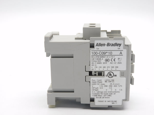 ALLEN BRADLEY 100-C09D10 SER. A 110/120V 32A (AS PICTURED) (BR/WH) NSMP