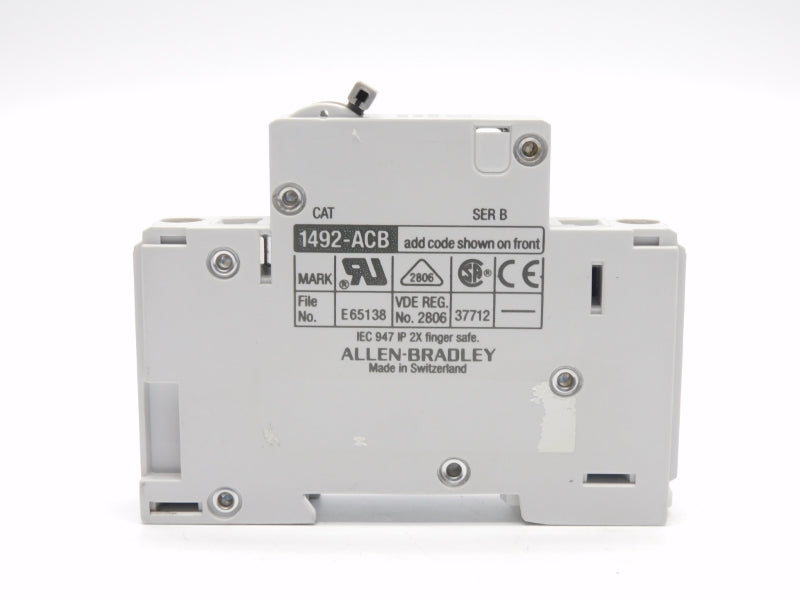 ALLEN BRADLEY 1492-ACB-H1 SER. B 277VAC 6A (AS PICTURED) NSNP