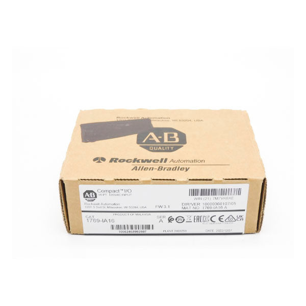 ALLEN BRADLEY 1769-IA16 SER. A F/W 3.1 120VAC DATE: 2022 NSFS