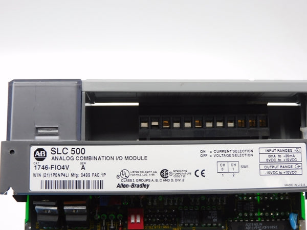 ALLEN BRADLEY 1746-FIO4V SER. A -/+10VDC UNMP