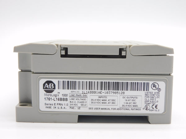 ALLEN BRADLEY 1761-L16BBB SER. E F/W 1.0 30.0VDC 1.5A UNMP